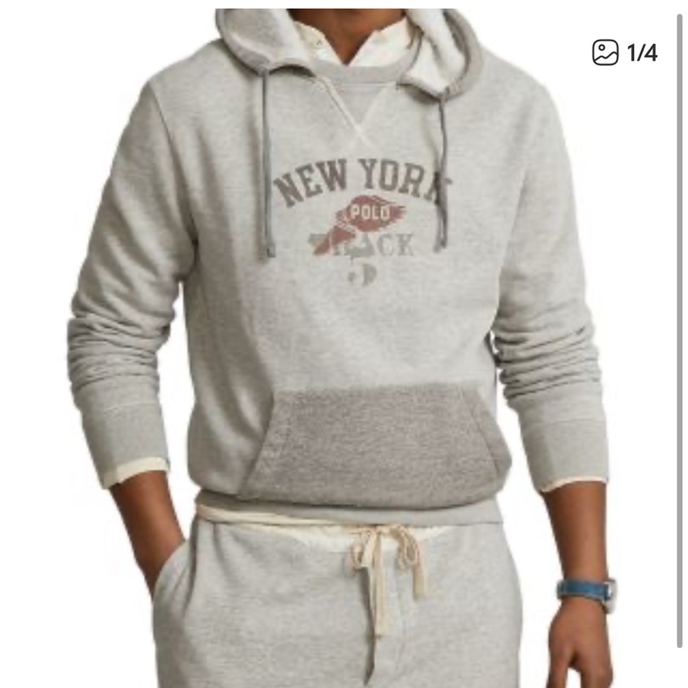 Polo by Ralph Lauren fleece graphic hoodie New York Track & Field Sweatshirt - M